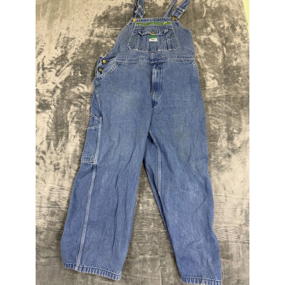 Liberty Mens Denim Overalls Size 42x30 Adjustable Straps Workwear